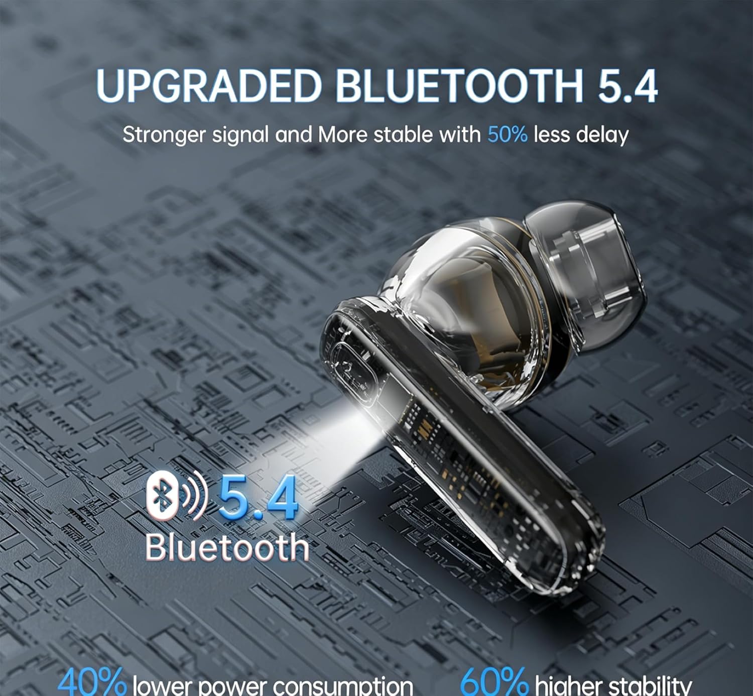 Thumbnail 4 de Motost Bluetooth 5.4 In-Ear-Kopfhörer mit ENC-Mikrofon, 4 ENC, 6D Deep Bass, IP7 & USB-C