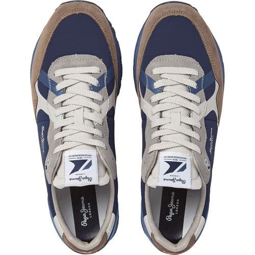 Detalle 2 de Pepe Jeans Brit Prints M Tenis retro marrón nogal 6 UK