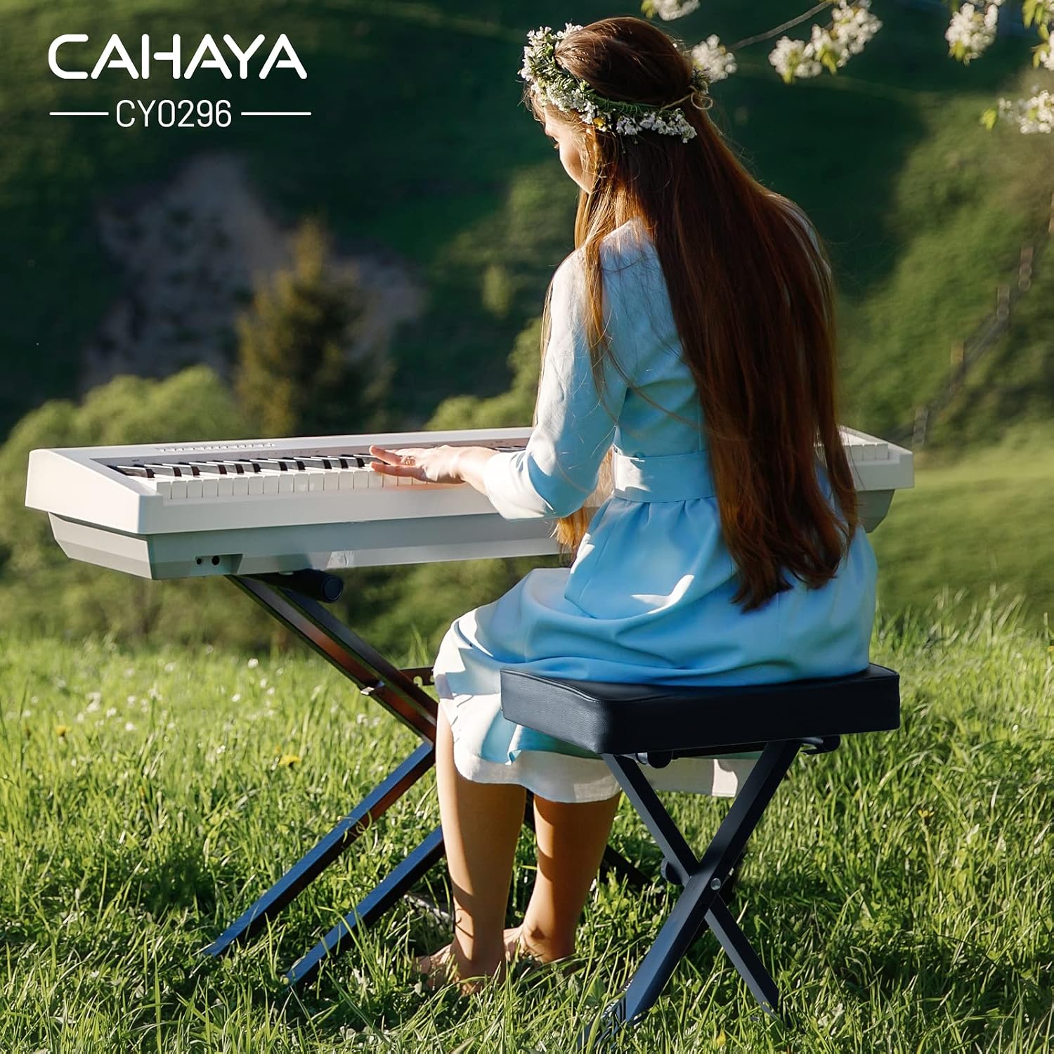 Detalle 2 de CAHAYA Keyboard Bench with 3.5-Inch Cushion