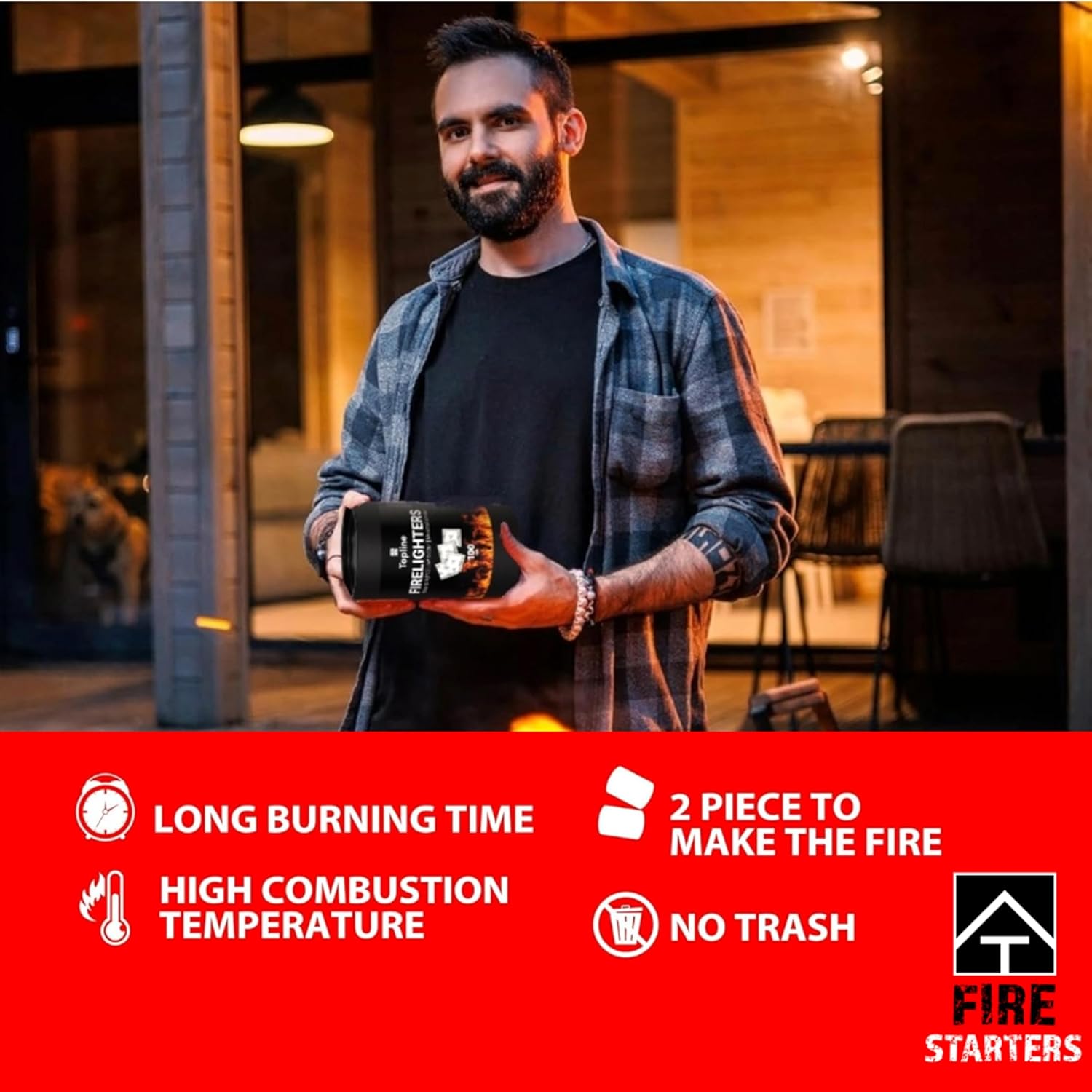 Thumbnail 4 de Instant Fire Starter Lighters Multipack by Topline – 100 Odourless Sachets in a Waterproof Tube