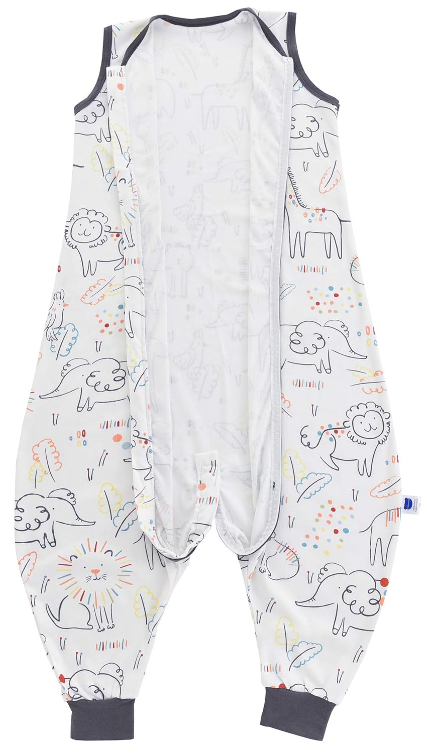 Thumbnail 3 de Chilsuessy Baby Schlafsack Sommer mit Füßen 0.5 Tog – 100% Baumwolle, Größe 100 cm (100–110 cm) – Glück Tiere