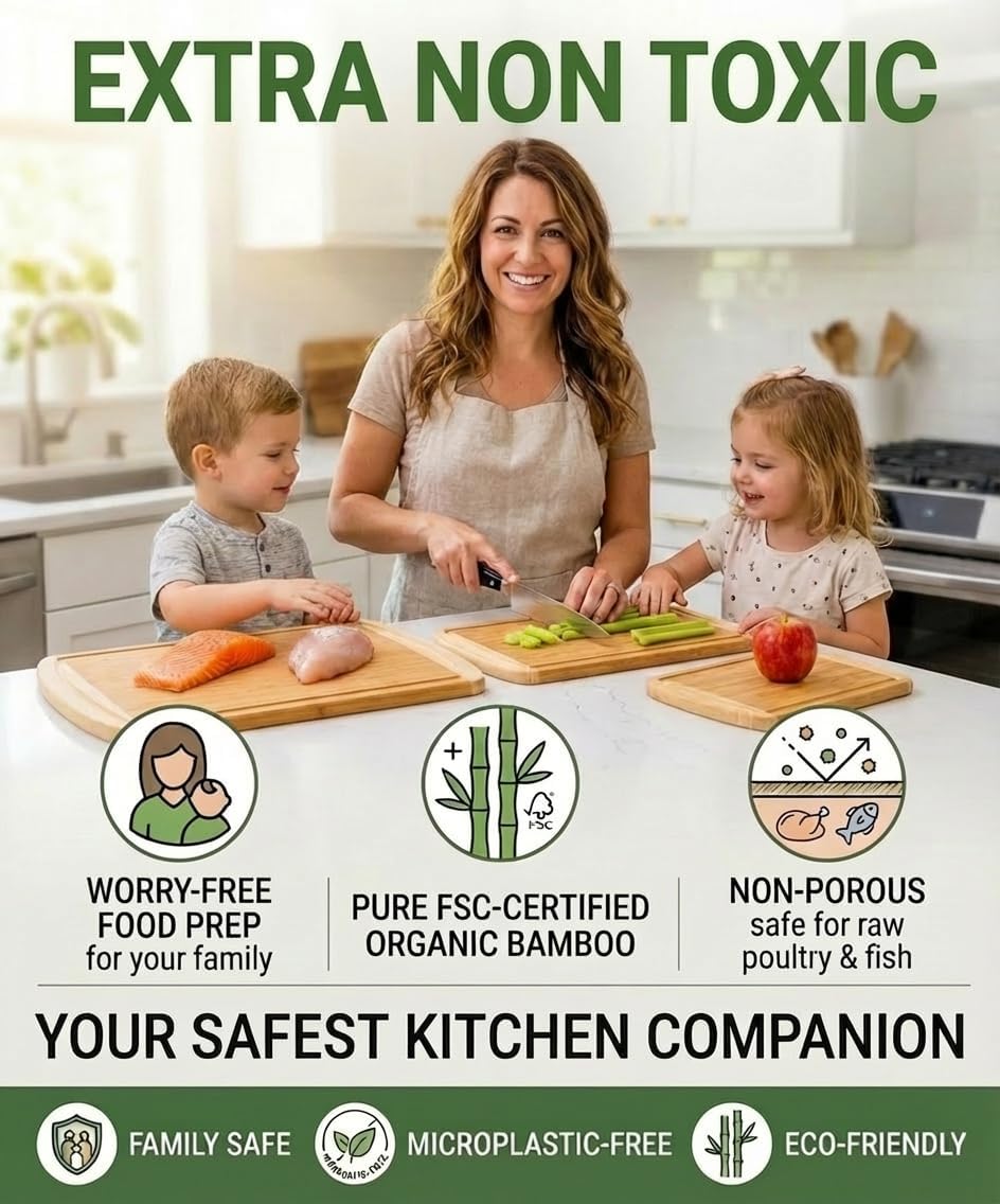 Thumbnail 1 de Bamboo Cutting Boards Set of 3 ⚙