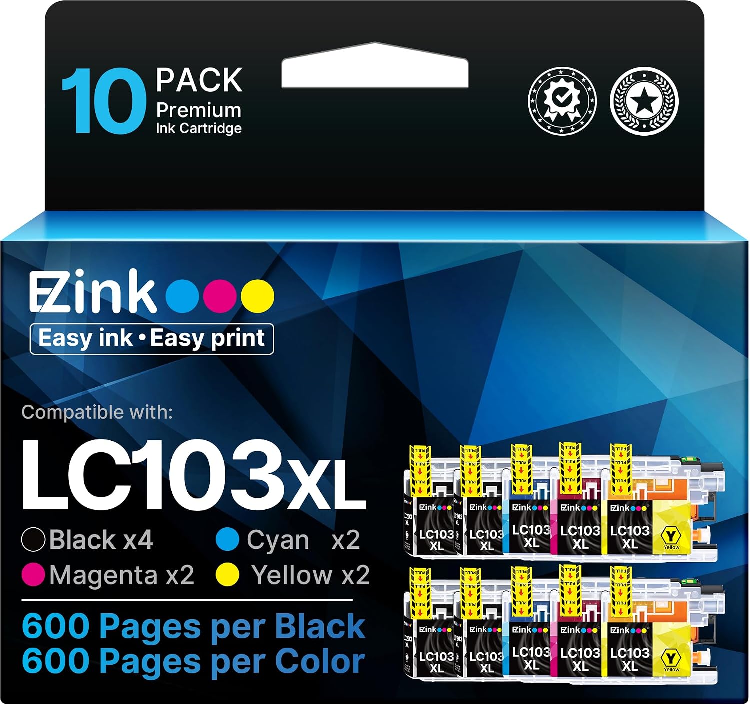 Detalle de E-Z Ink compatible ink cartridges LC103XL