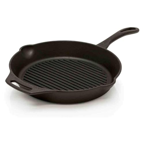 Detalle de Petromax Grill-Feuerpfanne mit 2 Henkeln – Gusseisenpfanne für Herd, Backofen, Gasflamme und Outdoor