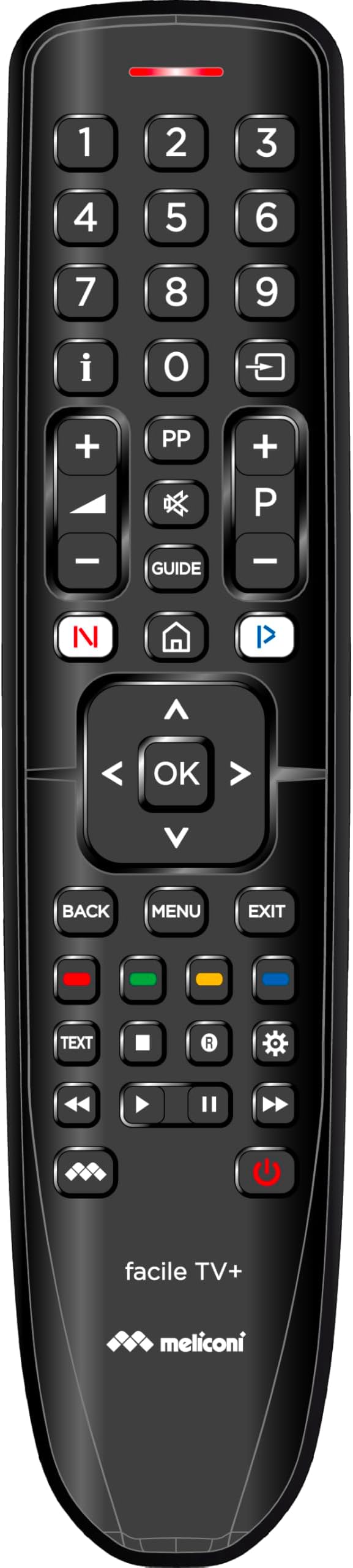 Detalle de Telecomando GUMBODY FACILE TV+ in gomma, compatibile universale