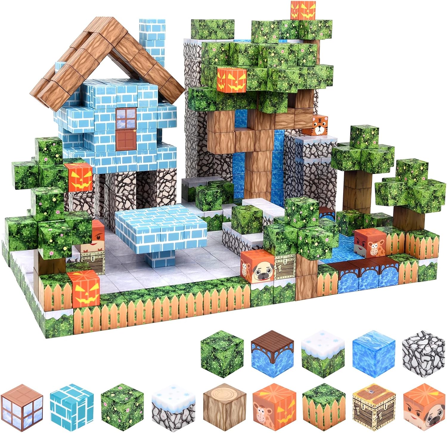 Detalle de Magnetic building blocks set 100 pcs