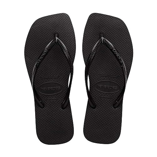 Imagen de Havaianas Women's Slim Square Solid Flip Flops, Black (7-8 Medium US) by Havaianas en OfertitasTOP