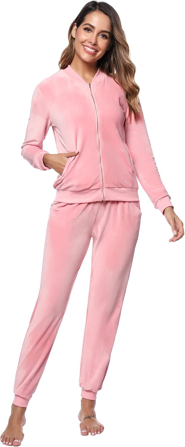 Detalle de Velour tracksuit set 2 piece for women