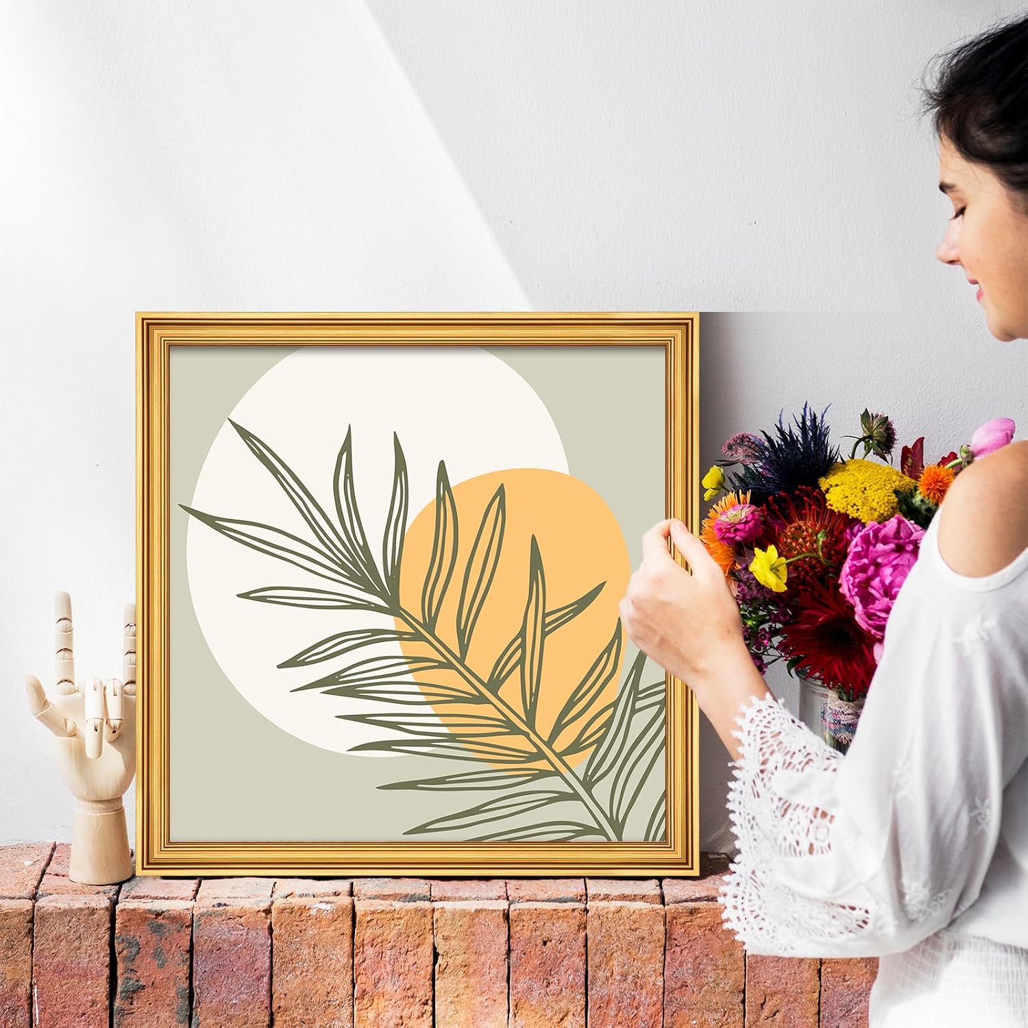 Thumbnail 6 de GULETHUN 24x24 Gold Picture Frame, Square Polystyrene with Plexiglass Front
