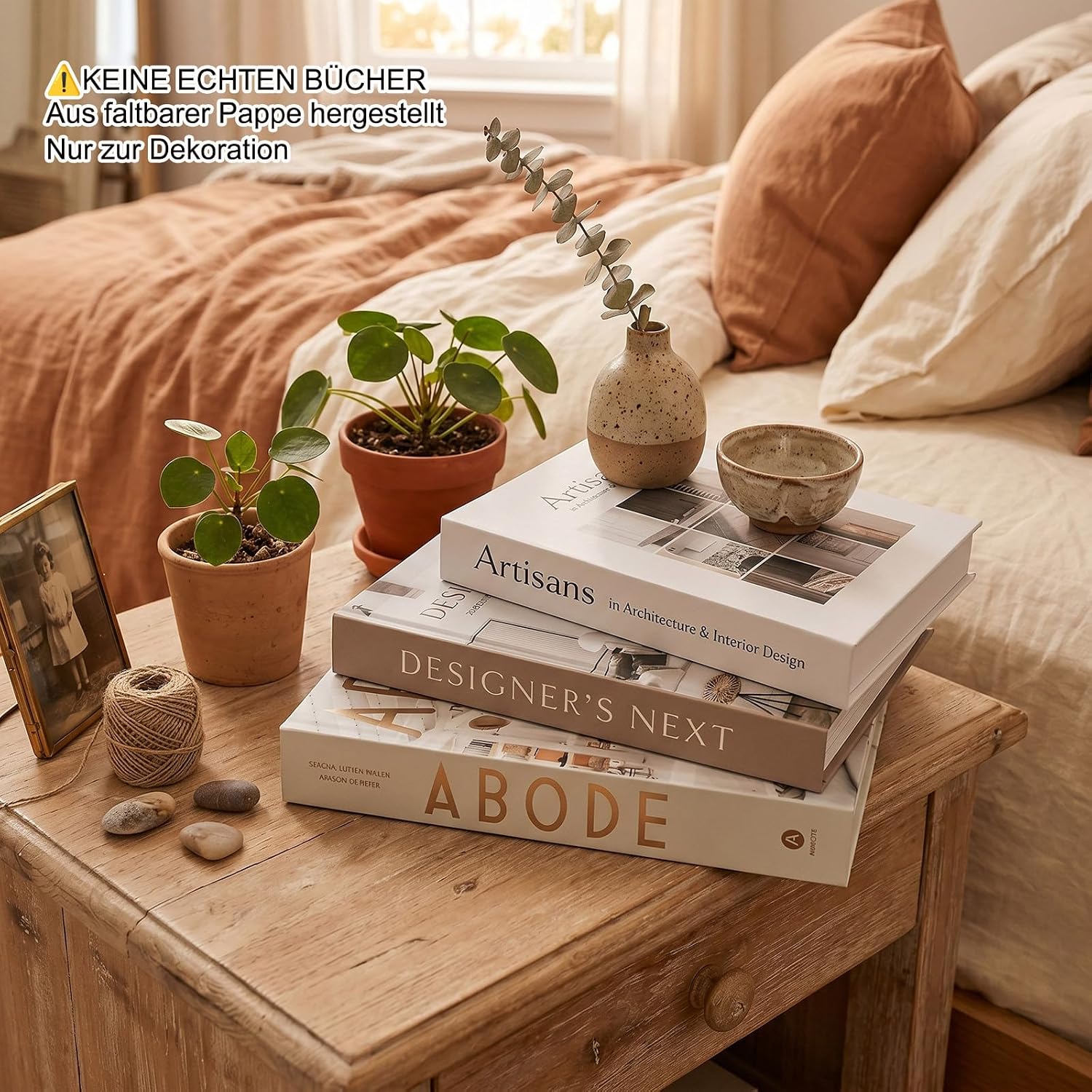 Thumbnail 3 de Luyseyha Decorative Faux Books, Set of 3, Minimalist Cardboard Decor