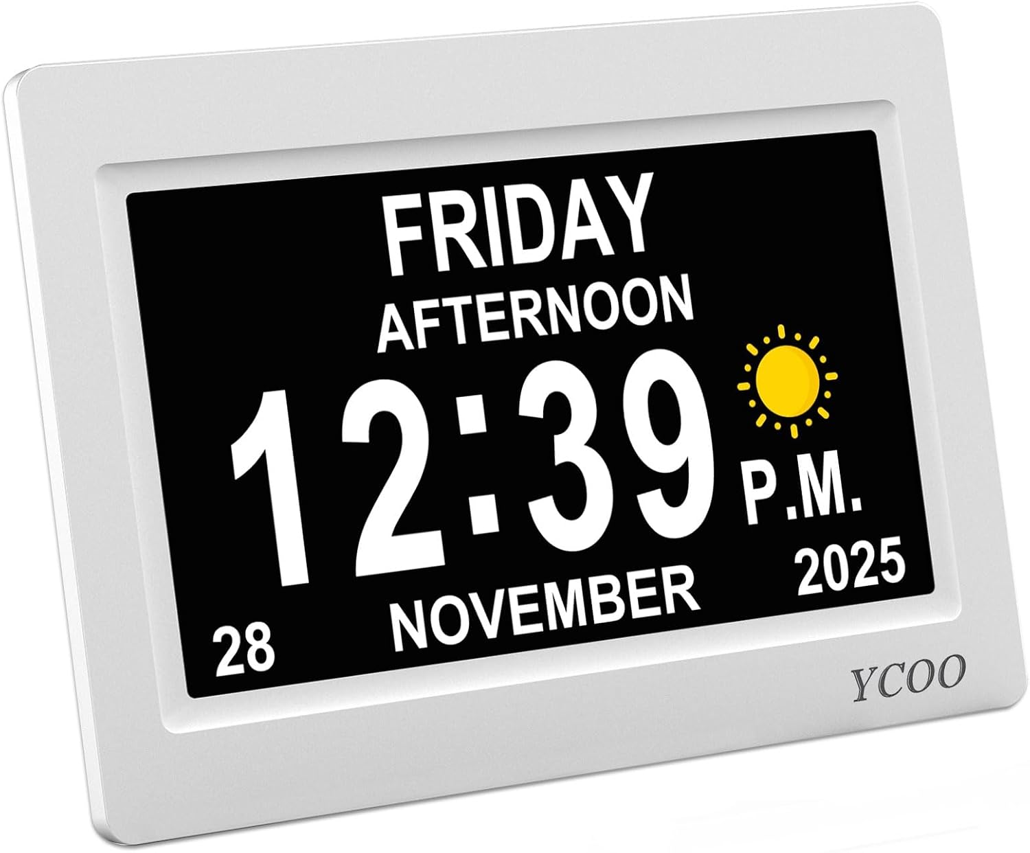 Detalle de YCOO Dementia Clock 7 inch digital display