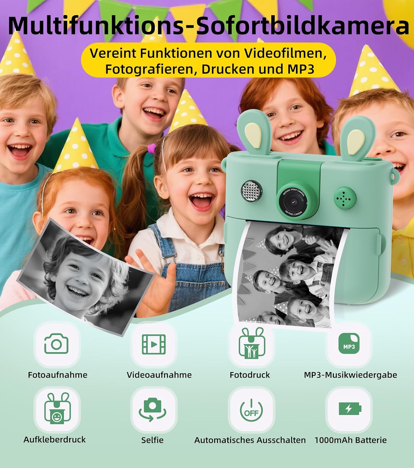 Thumbnail 4 de Kinderkamera für Sofortbilder mit 32 GB