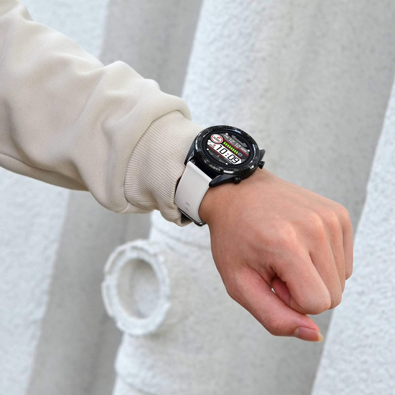 Detalle de Bracelet de montre en silicone BISONSTRAP à dégagement rapide (18 à 22 mm)