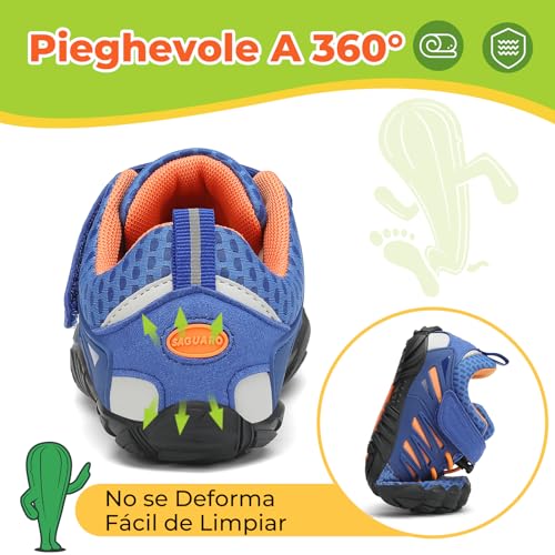 Thumbnail 5 de SAGUARO zapatillas barefoot minimalistas para niña y niños, suela antideslizante y zero drop