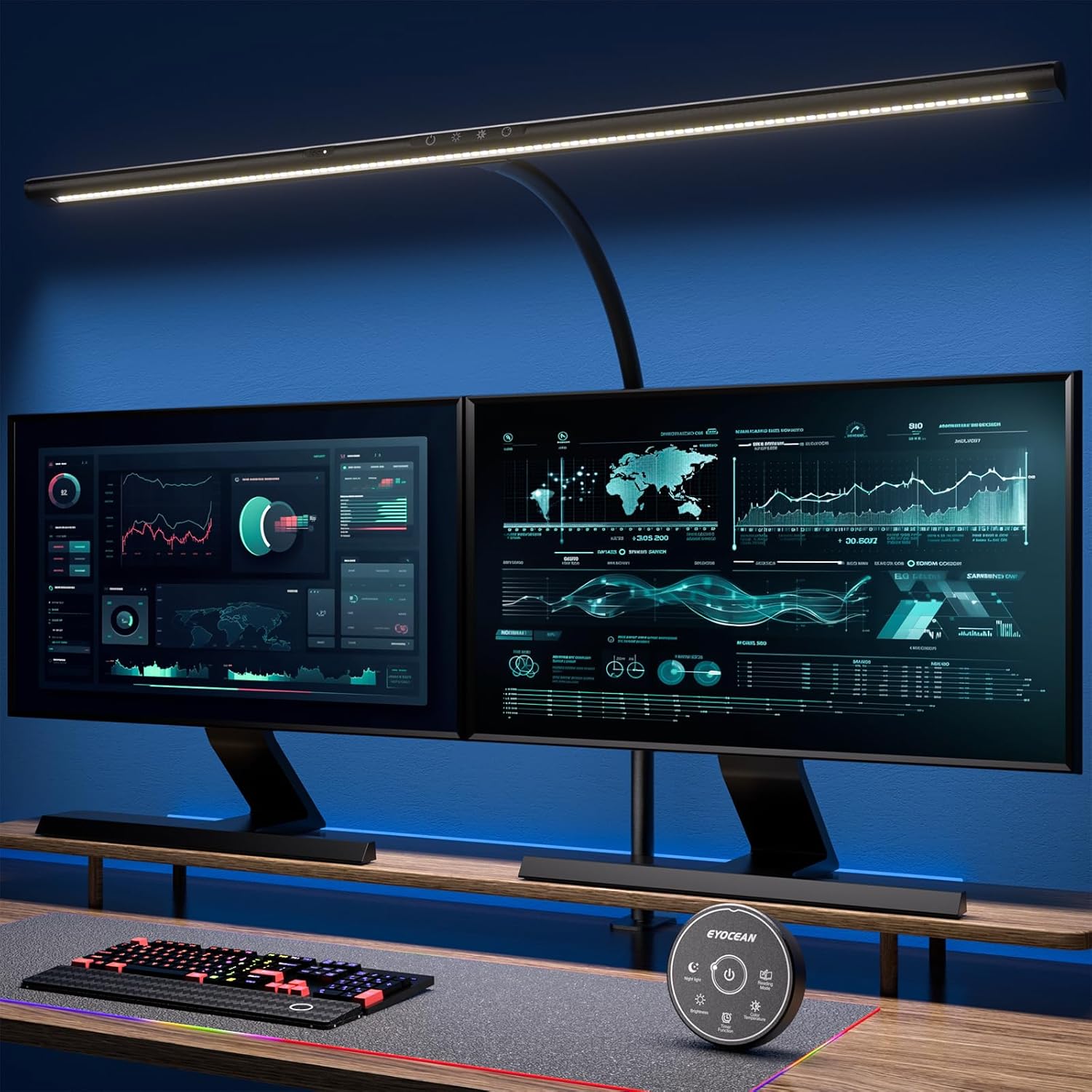 Detalle de EYOCEAN Schreibtischlampe Gestensteuerung 80 cm