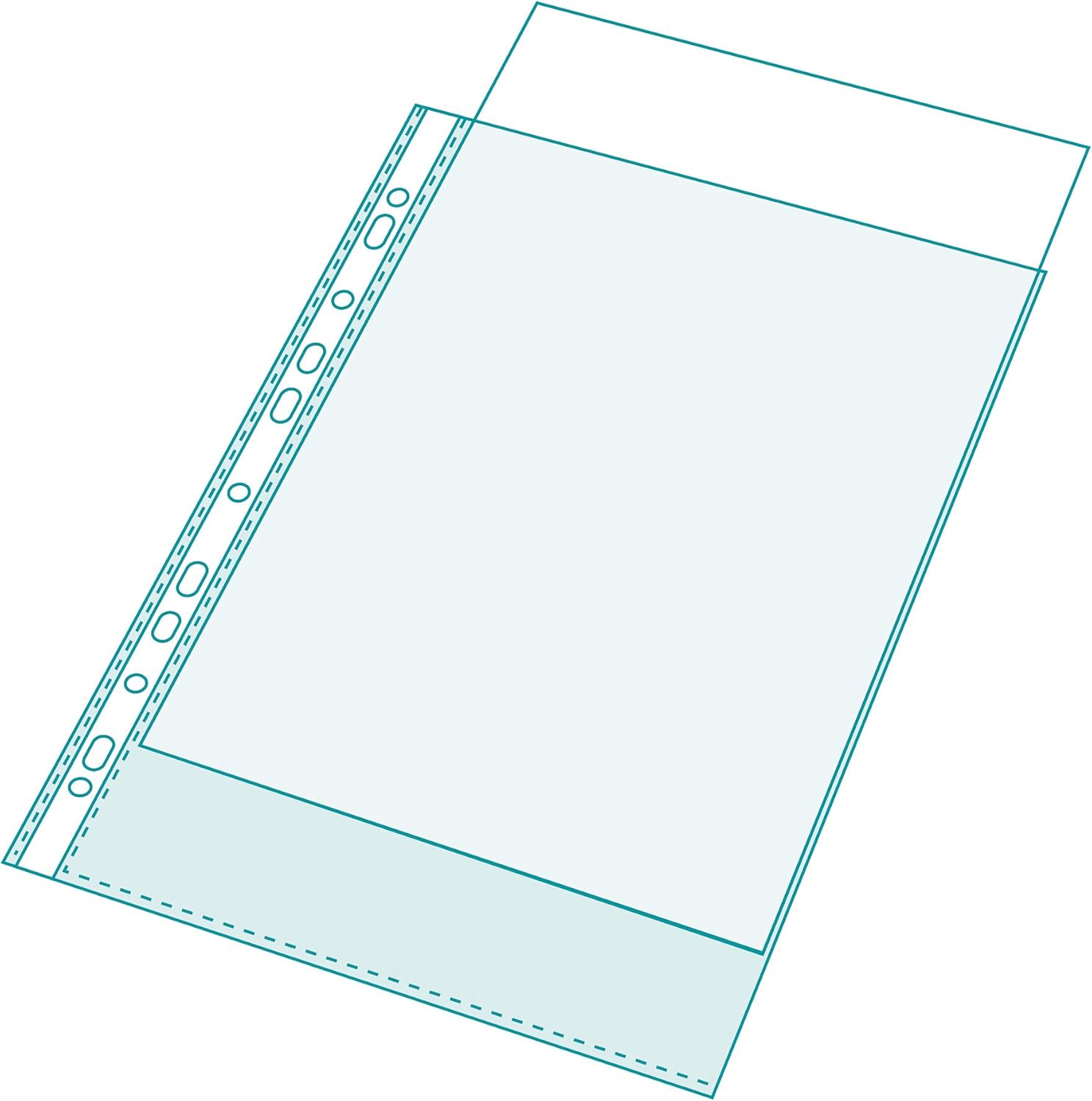 Thumbnail 5 de Exacompta 5920E – Sachets perforés en polypropylène, 50 pochettes transparentes A4+
