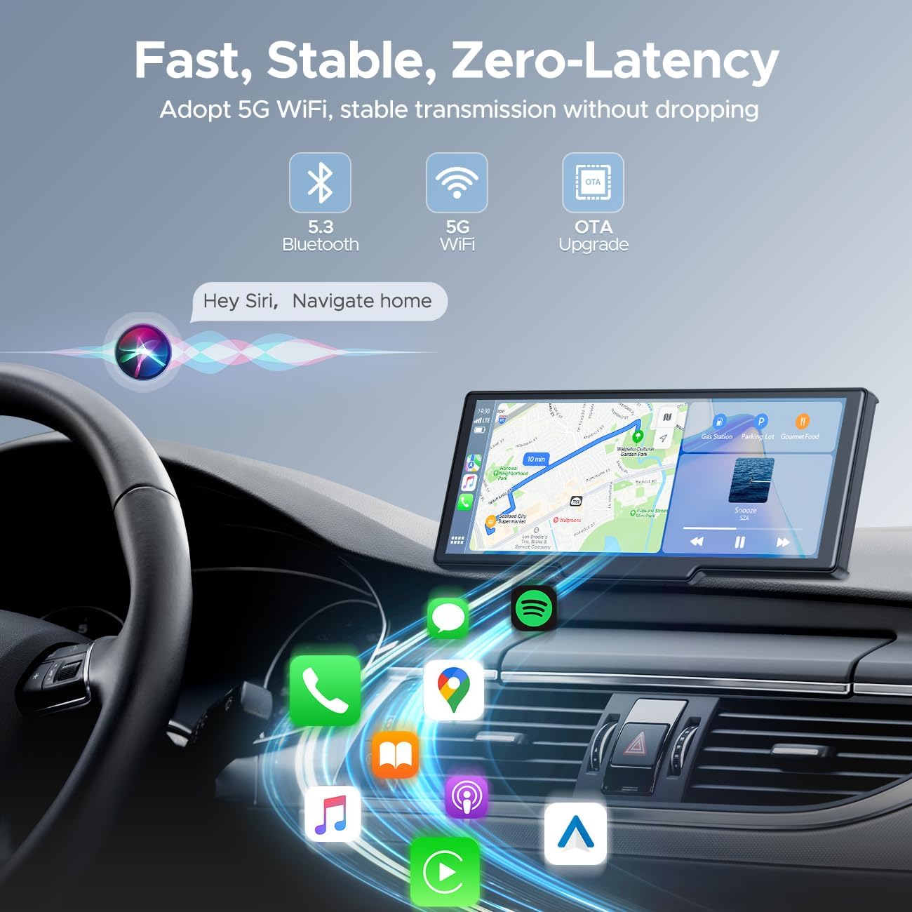 Thumbnail 3 de Topexplore 9.26" CarPlay Screen with 2.5K Dash Cam