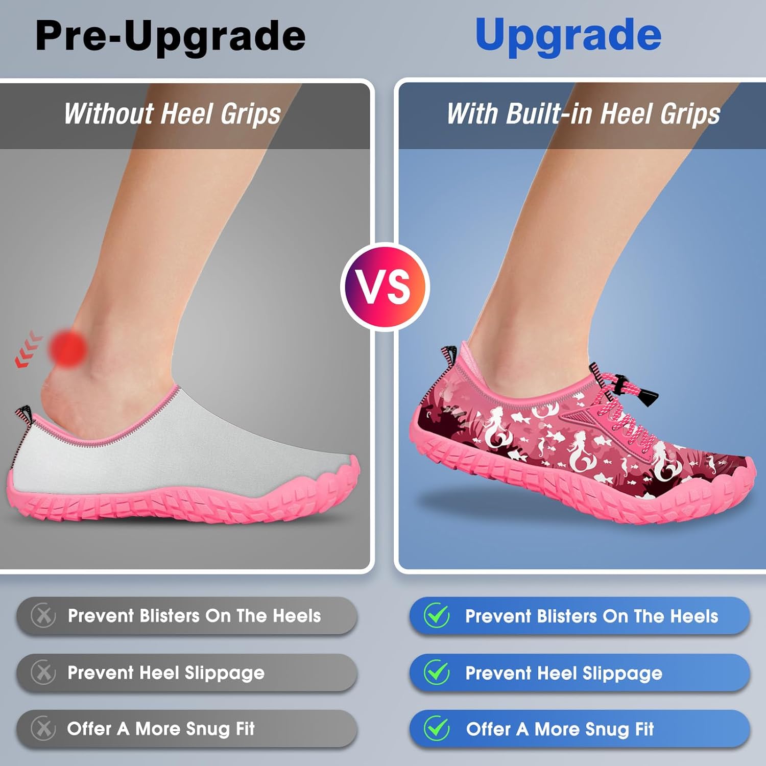 Thumbnail 1 de Kids Built-in Heel Grips Water Shoes with Wide Toe Box and 360° Protection for Beach, Pool & Hiking