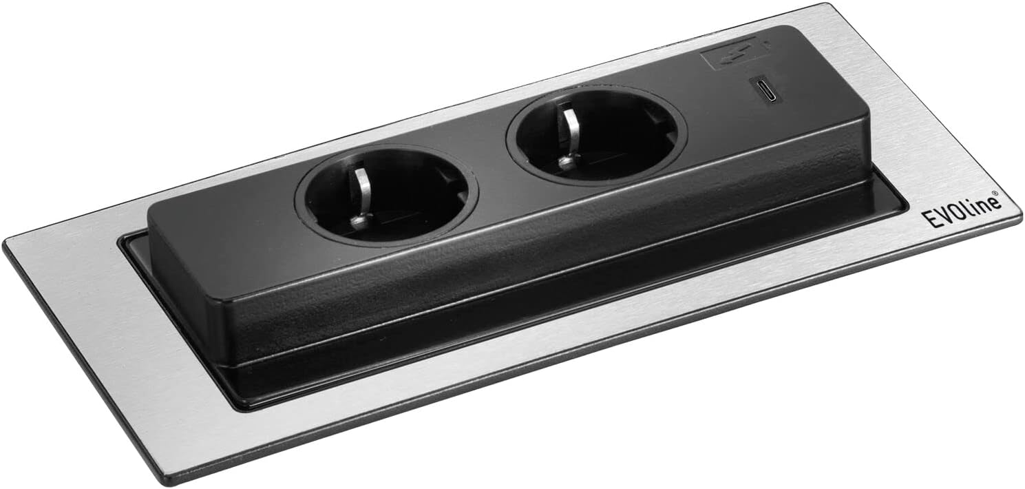 Detalle 2 de EVOline BackFlip per prese Schuko USB-C 12V