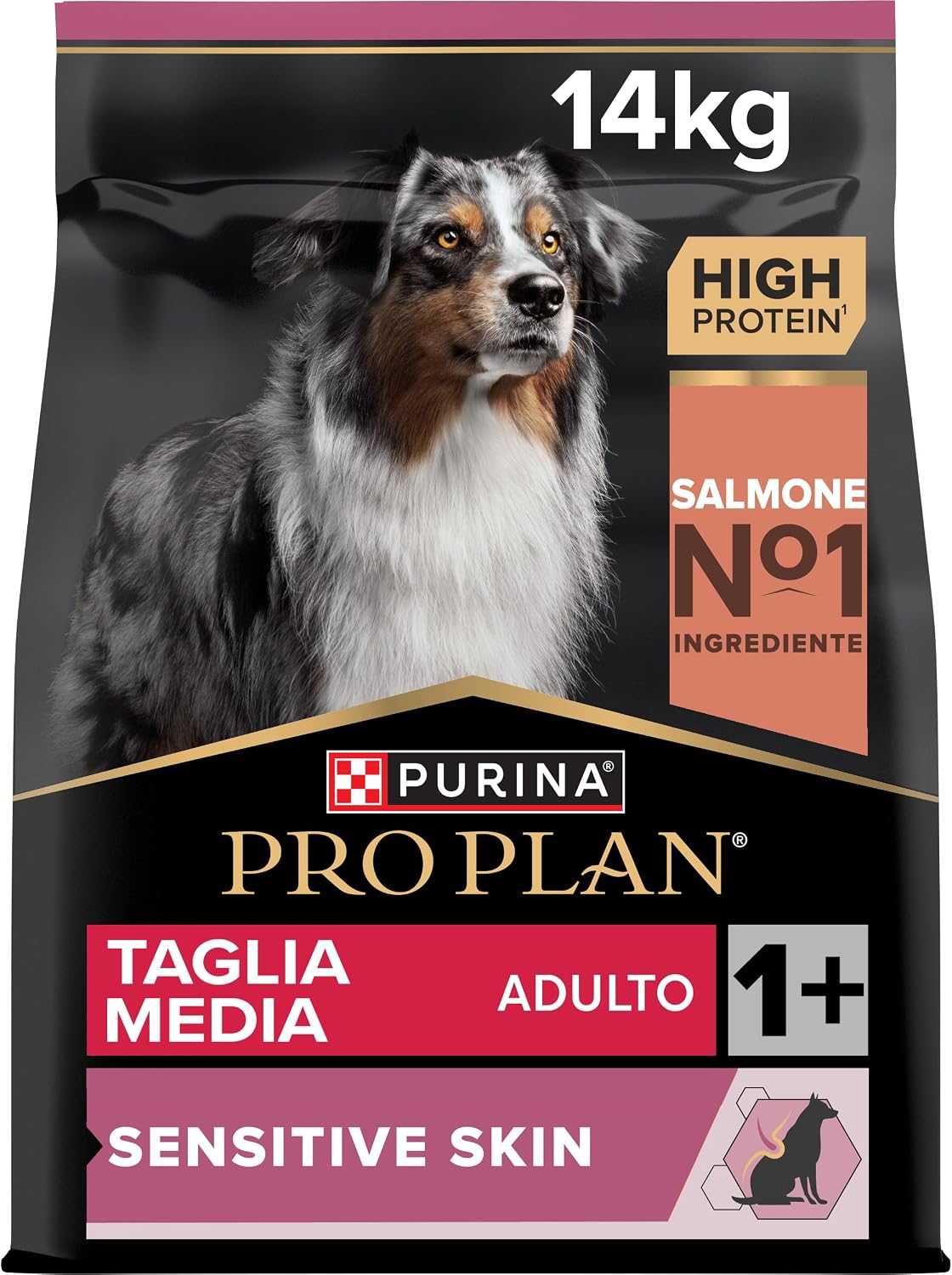 Detalle de Purina Pro Plan Optiderma Medium Adult Crocchette per Cane con Salmone 14kg