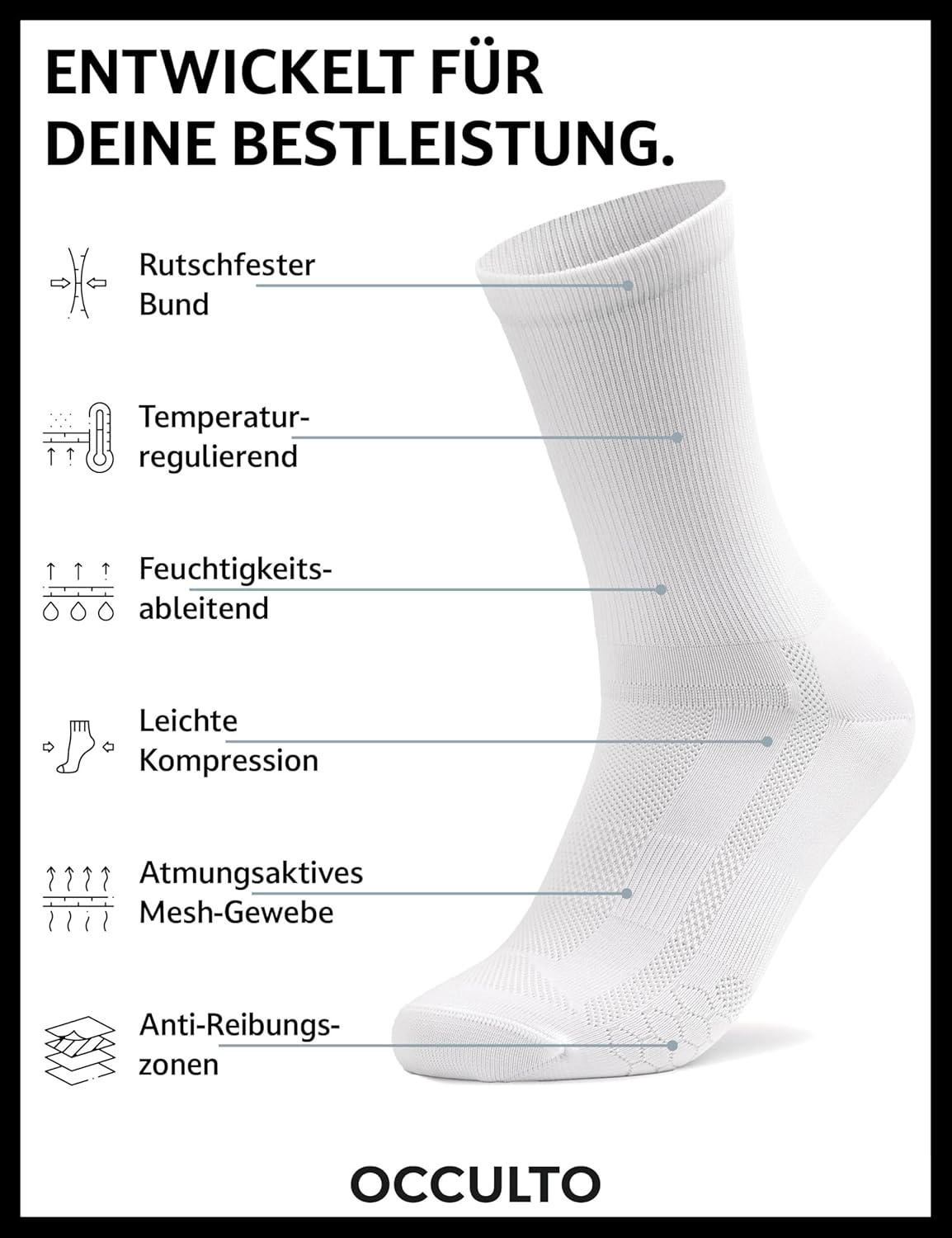 Thumbnail 1 de Occulto Rennradsocken Eddy 2er Pack – Aero & Komfort für Training & Wettkampf
