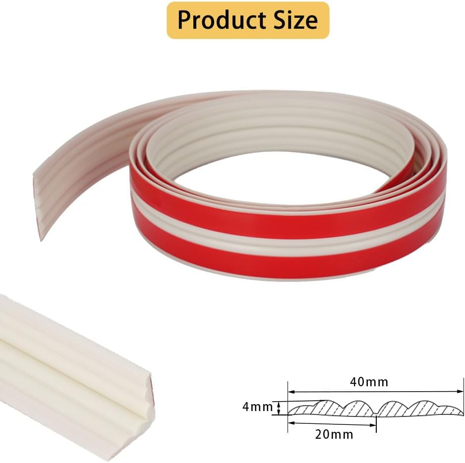 Detalle de Zayejod corner protector flexible edging trim, white TPE, 2m