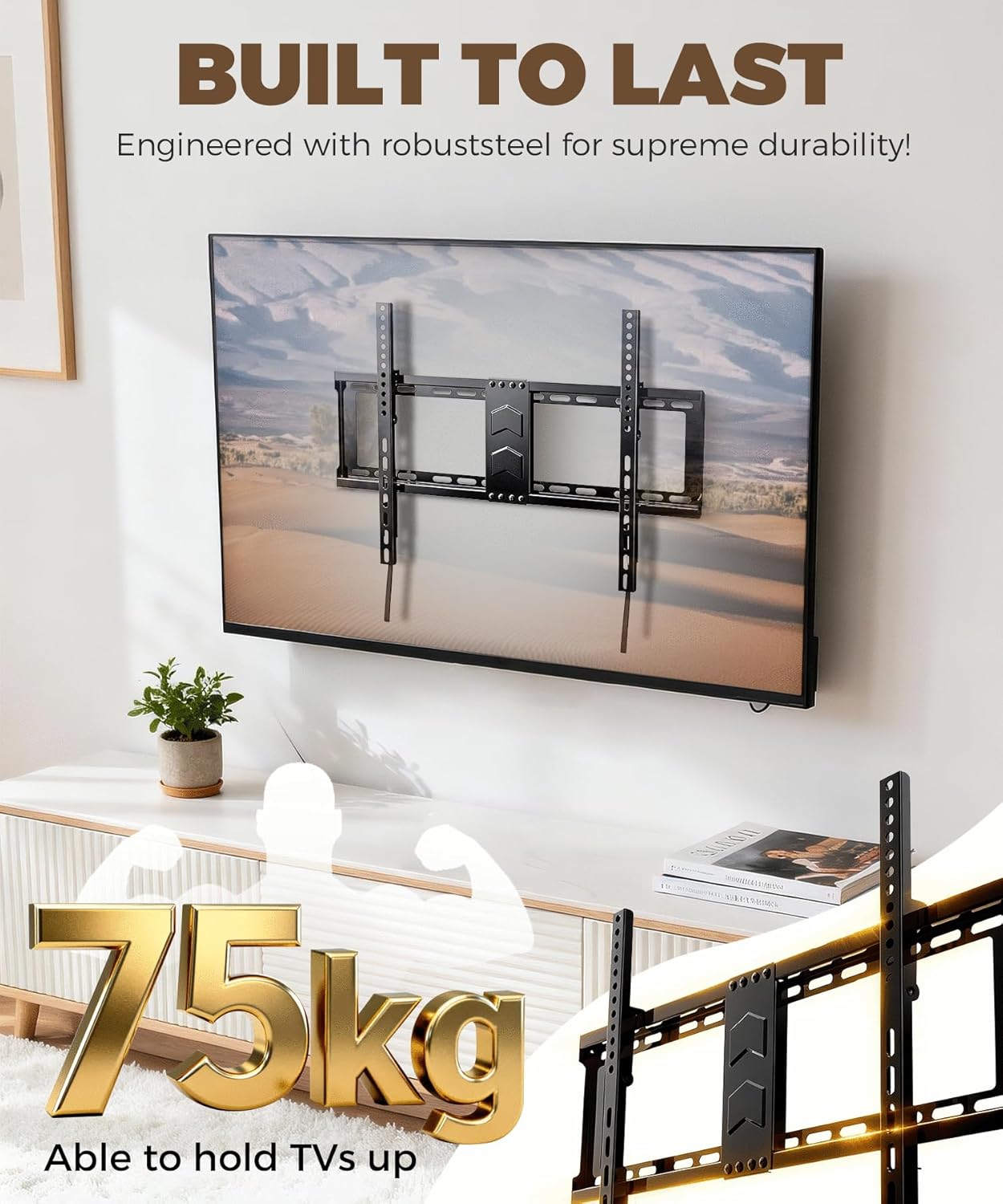 Detalle 2 de Digank TV Wall Bracket 75kg slim tilt