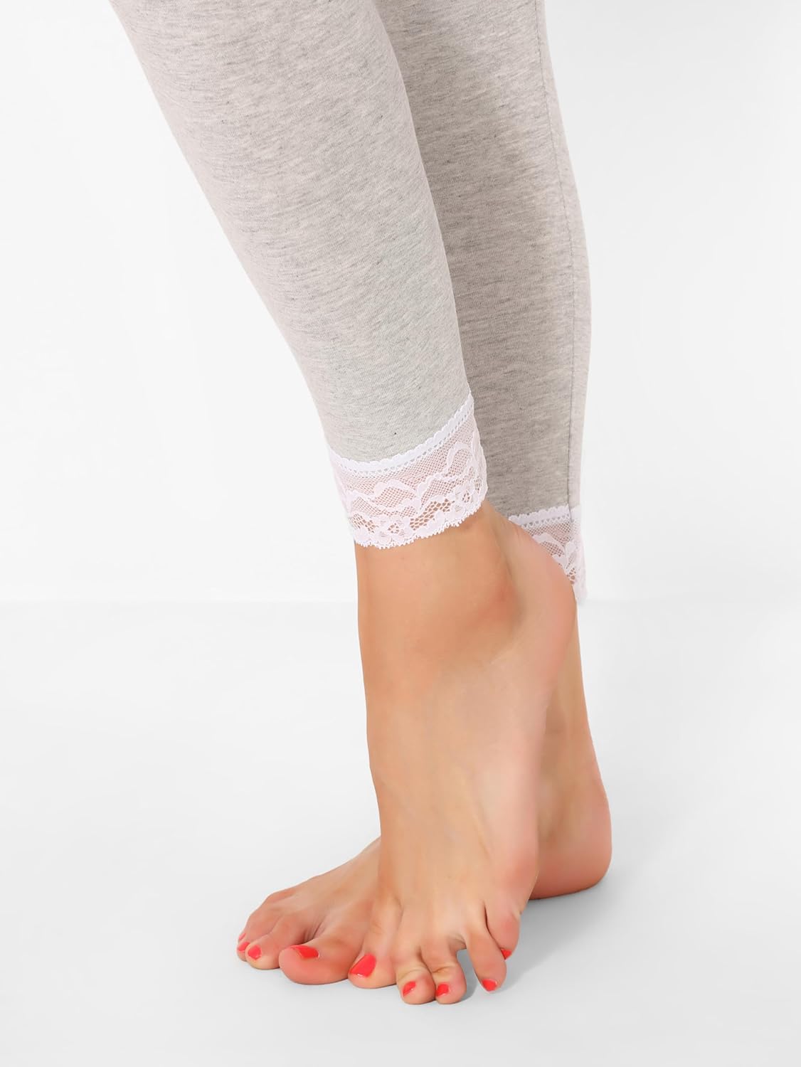 Thumbnail 4 de Be Mammy Leggings Premaman 7/8 BE20-262 – Leggings premaman in viscosa con bordo in pizzo