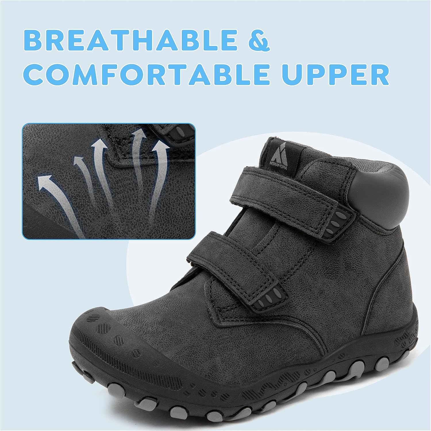 Detalle 2 de Mishansha Kinder Wanderschuhe rutschfest Leicht