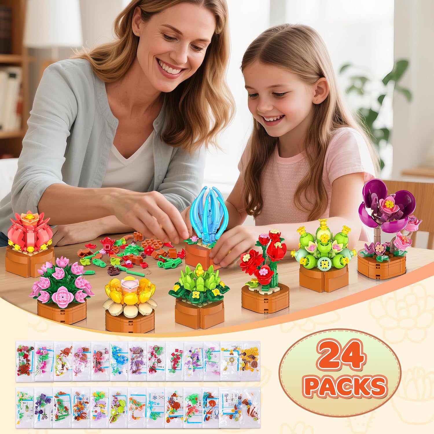 Detalle 2 de 24 Blumen Sukkulenten 3,6MM Mini Bausatz