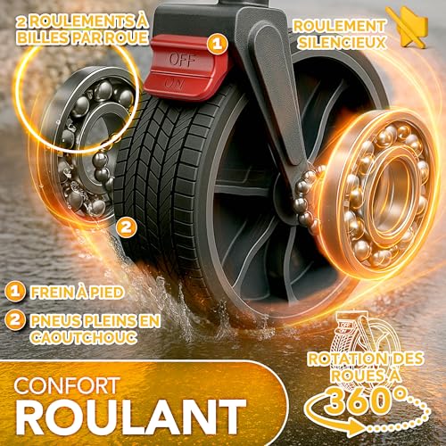 Thumbnail 6 de TRESKO Chariot de transport pliable avec toit et compartiment isotherme, modèle XXL