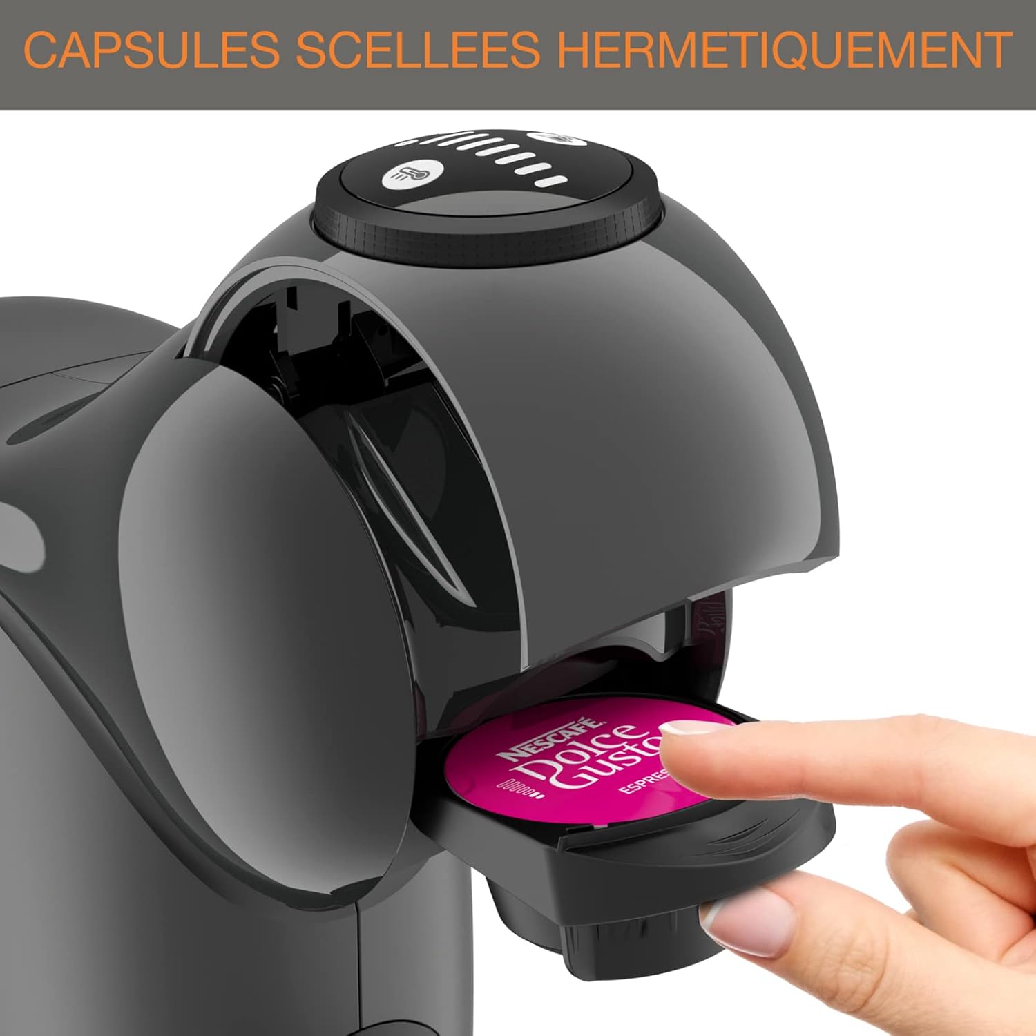 Thumbnail 2 de Nescafé Dolce Gusto Krups Genio S KP243B10 — Machine à café compacte, 0,8 L, 15 bars, tailles ajustables