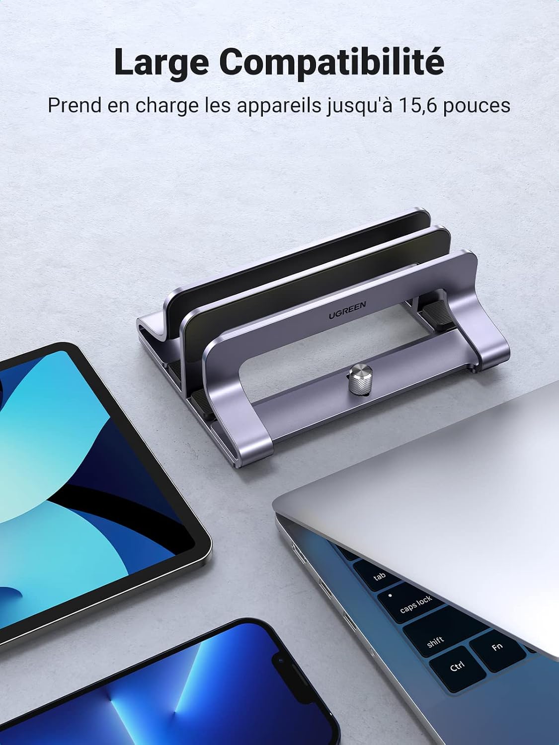 Thumbnail 6 de UGREEN 2 en 1 Support Ordinateur Portable Vertical en Aluminium – Double Porte et Réglable