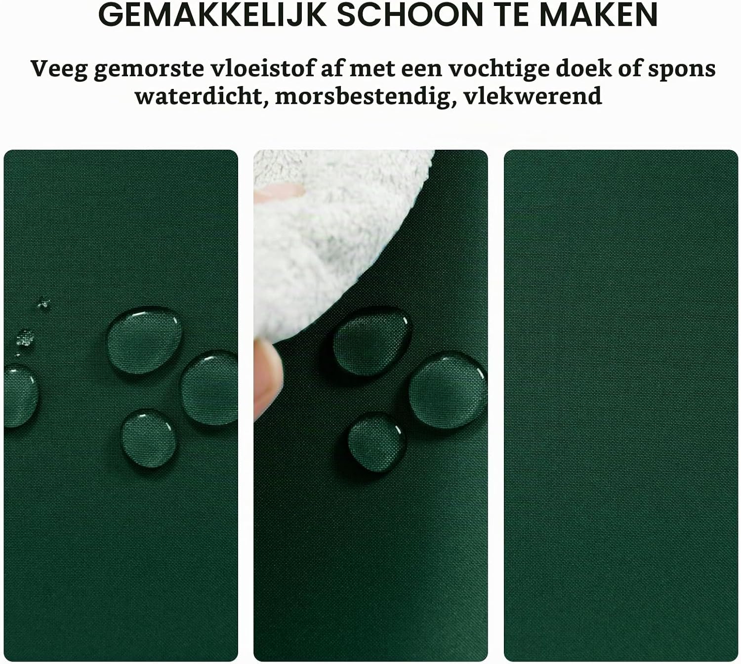 Detalle de DWCN groen polyester tafelkleed 140 x 280 cm, vlekbestendig