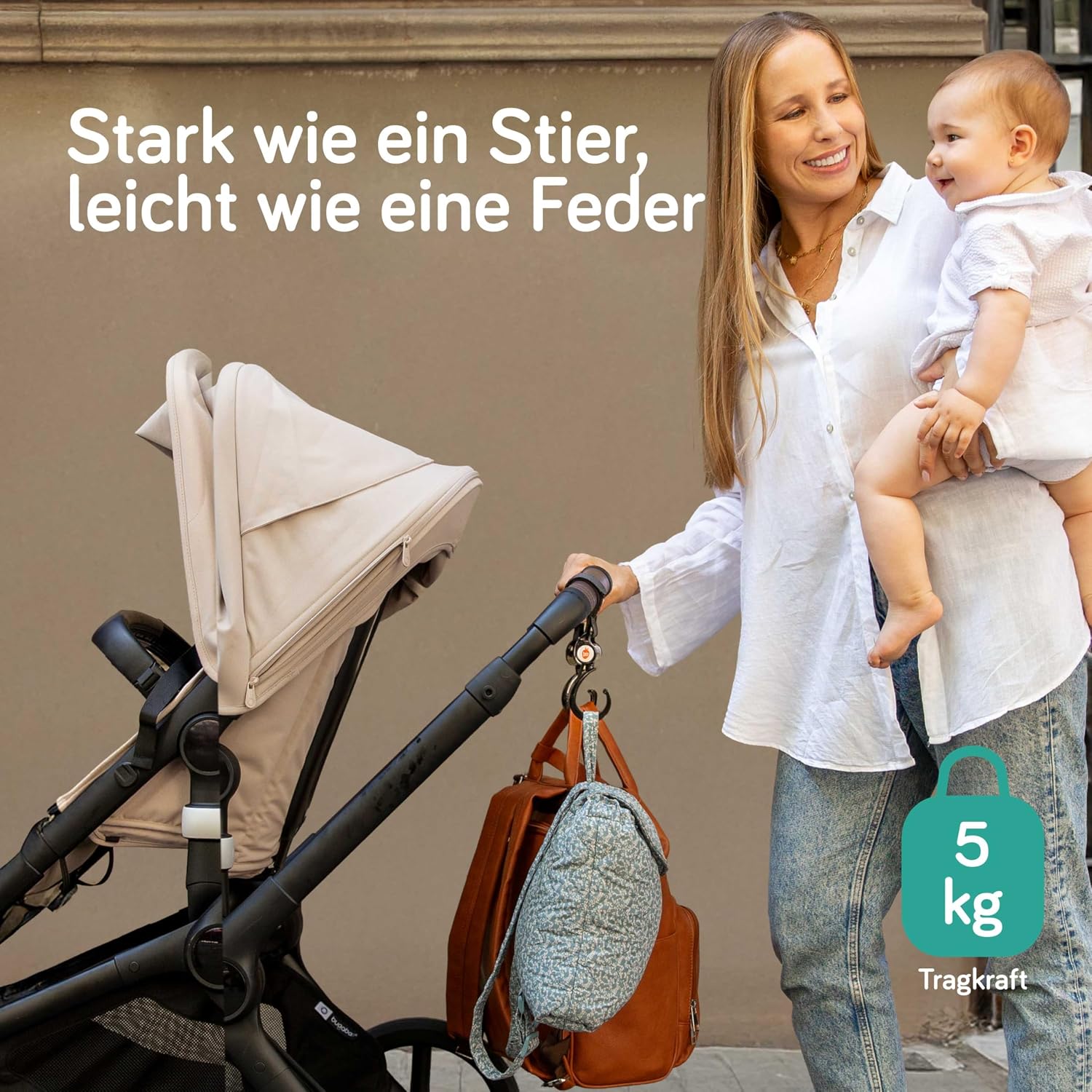 Thumbnail 6 de Baby Uma Kinderwagenhaken 2er-Pack, 5 kg