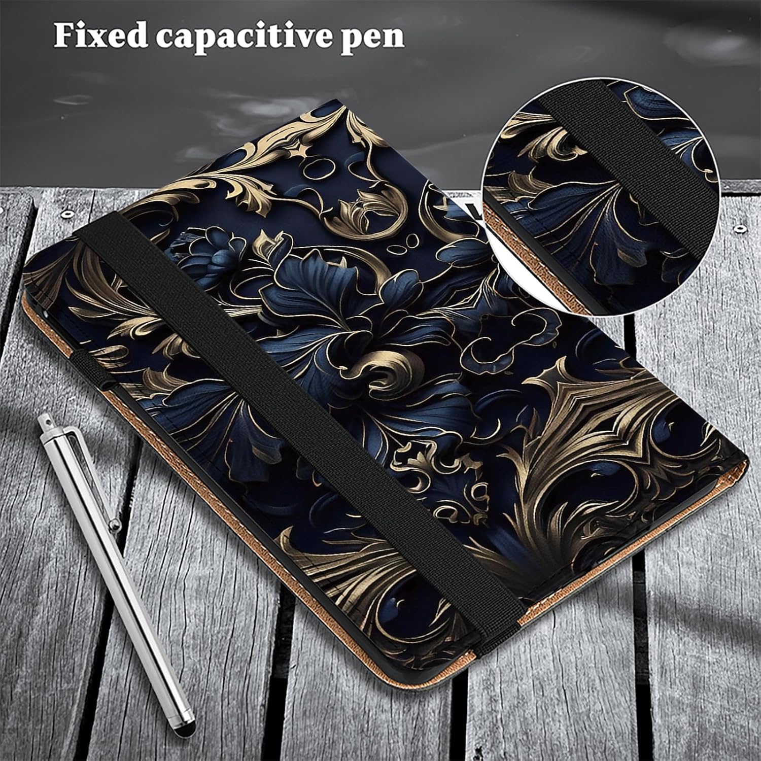Thumbnail 5 de TUOLISG PU leather flip case for Samsung Galaxy Tab S6 Lite 10.4 (2024/2022/2020) with card slot & stand, blue flower