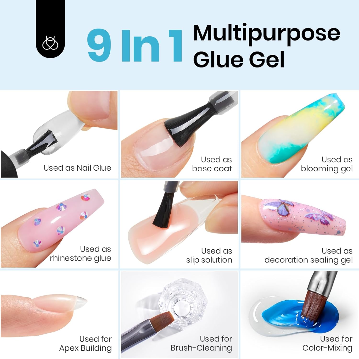 Thumbnail 3 de Beetles 9 in 1 Gel Nail Glue for Acrylic Tips (2 x 10ml) — UV/LED Cured False Nail Adhesive