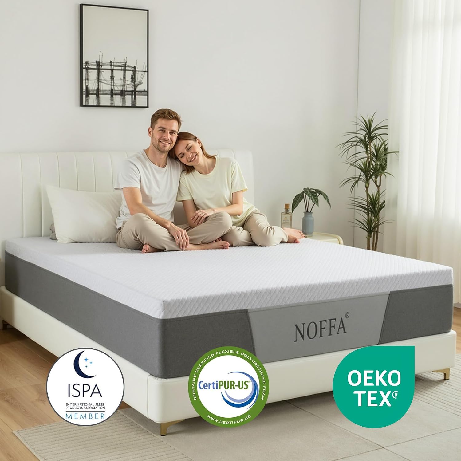 Detalle de NOFFA Full Mattress 12-Inch