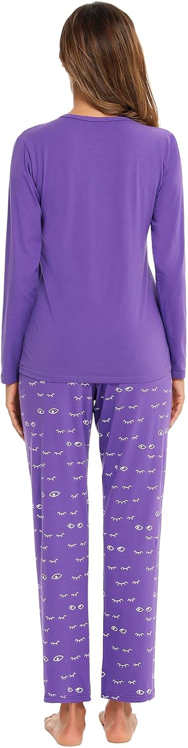 Thumbnail 4 de SPKPKEY Women's Cotton Long Sleeve Pajama Set – 2 Pieces