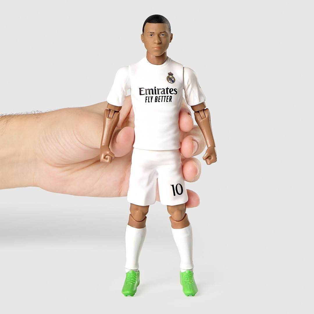 Thumbnail 5 de Megableu Kylian Mbappé-voetbalfiguur, 20 cm, 10 beweegbare gewrichtspunten