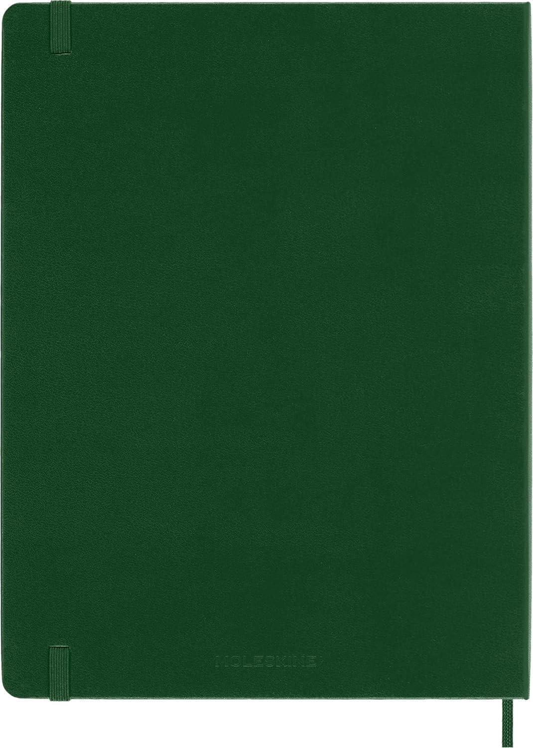 Detalle de Moleskine Classic Notebook with Ruled Pages in Myrtle Green, XL (19 x 25 cm) – 192 Pages