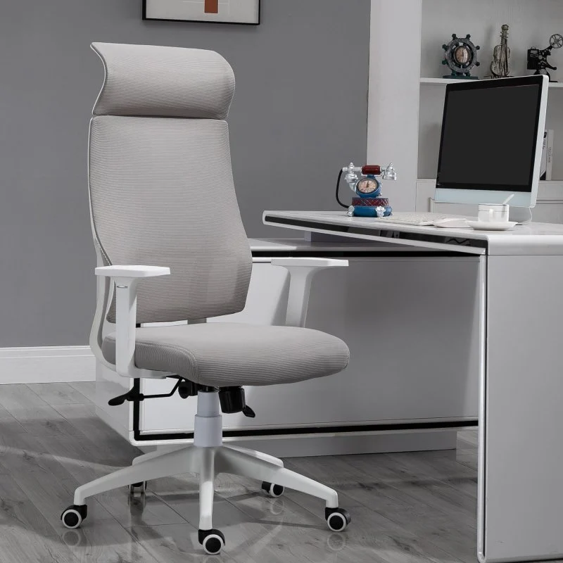 Detalle de Vinsetto Silla de Oficina Ergonómica y Ajustable Gris