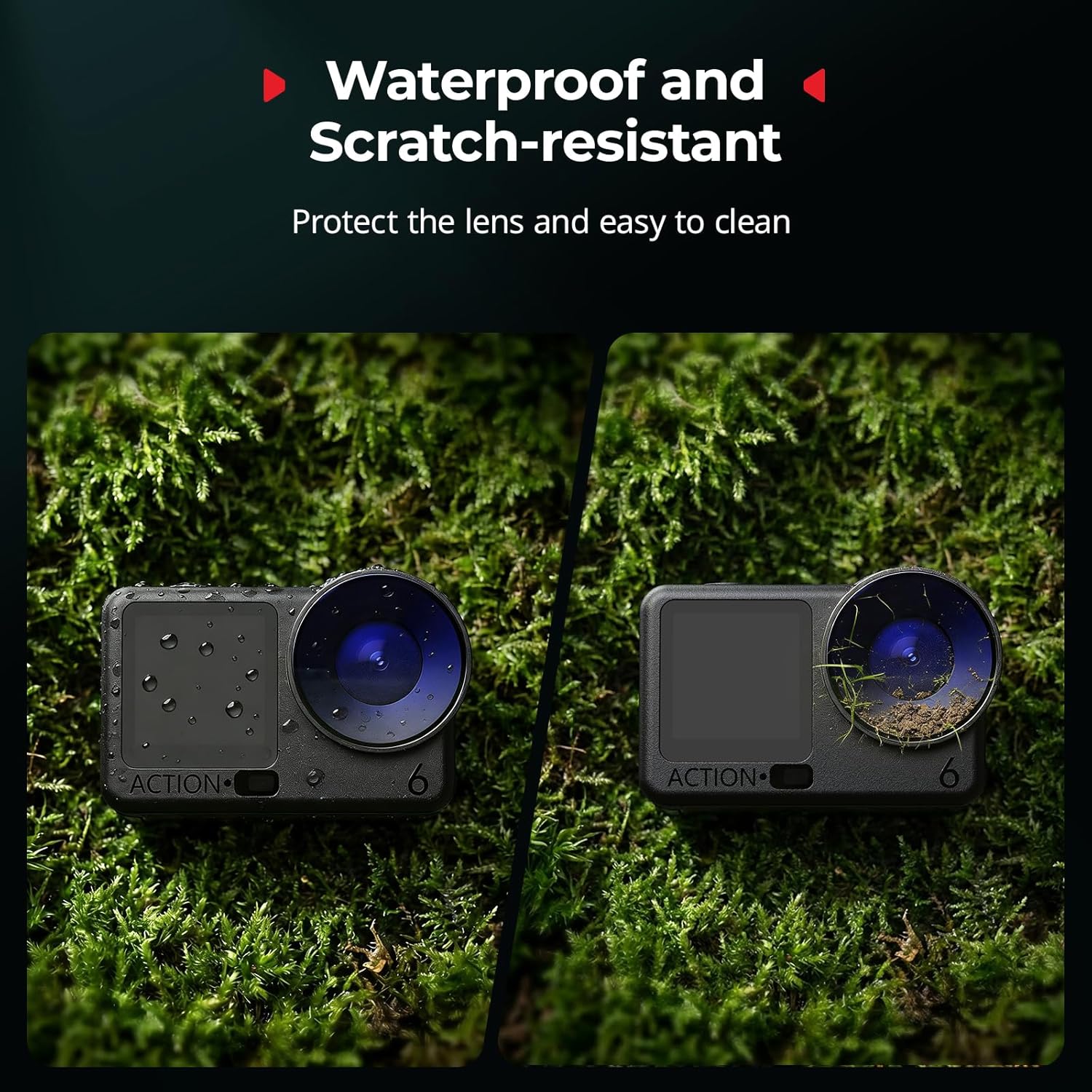 Detalle de SMALLRIG Gewindefilter-Kit für DJI Osmo Action 6 (4er-Pack): ND8/ND16/ND32 + CPL