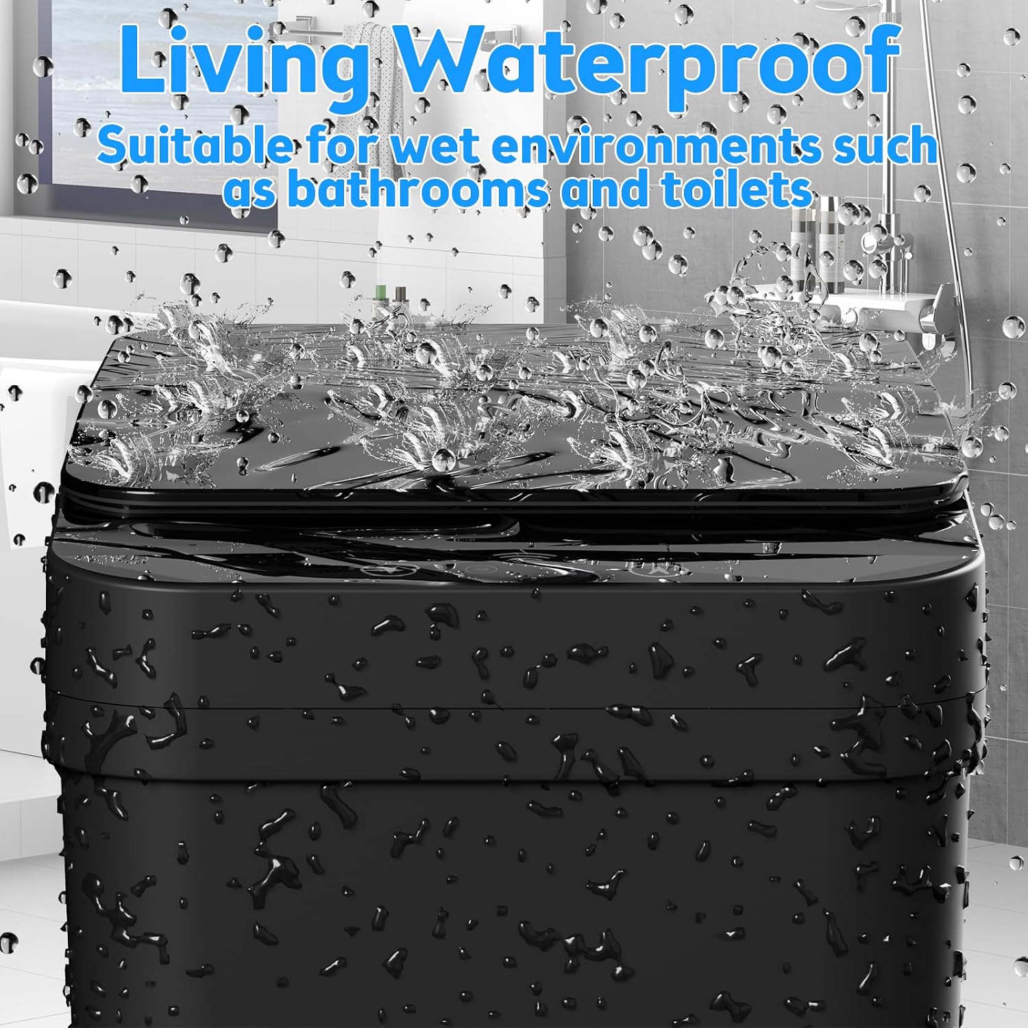Thumbnail 4 de KOEYLE Bathroom Trash Can with Lid (2-Pack, 2.2 Gallon) Touchless Automatic Sensor Smart Bin, Black