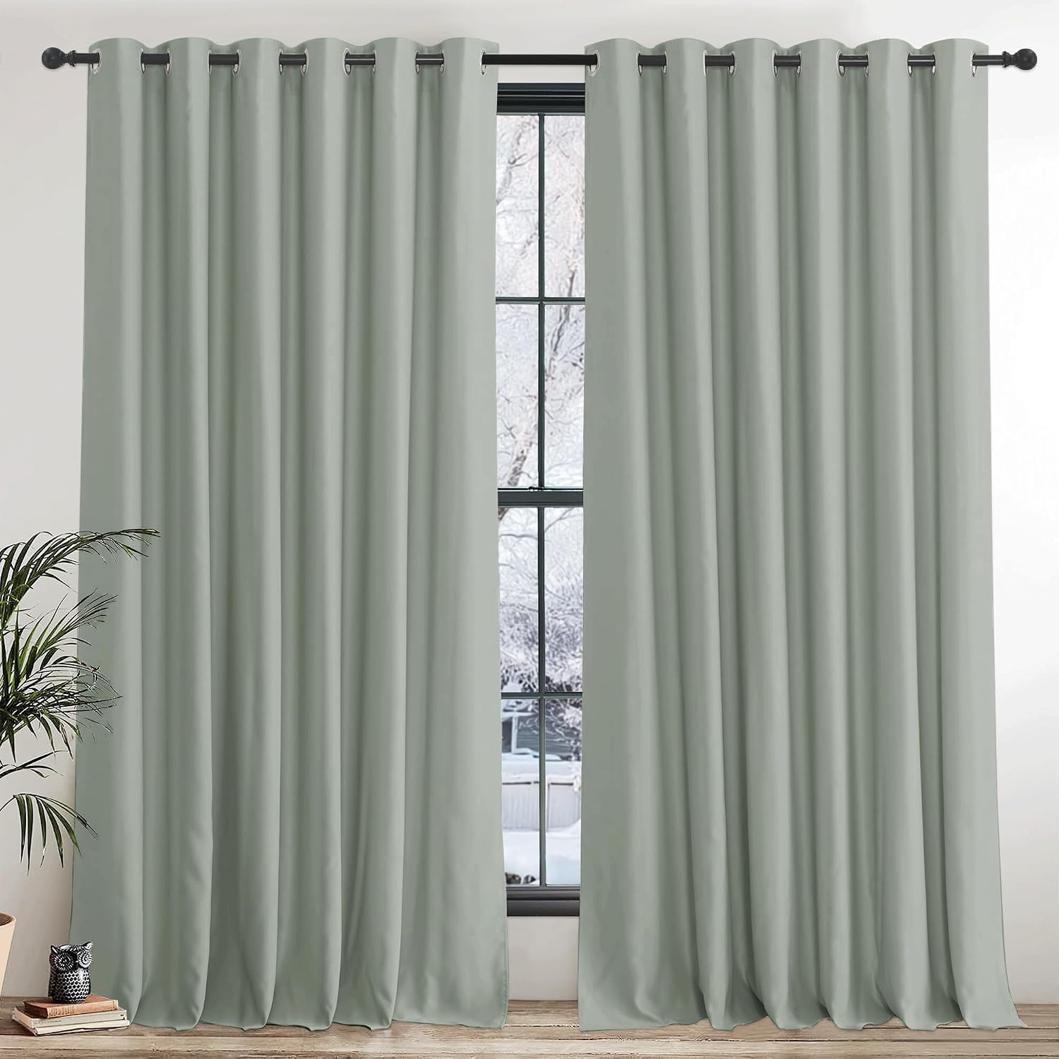 Detalle de PONY DANCE Extra Wide Blackout Curtains 2 panels 🪟