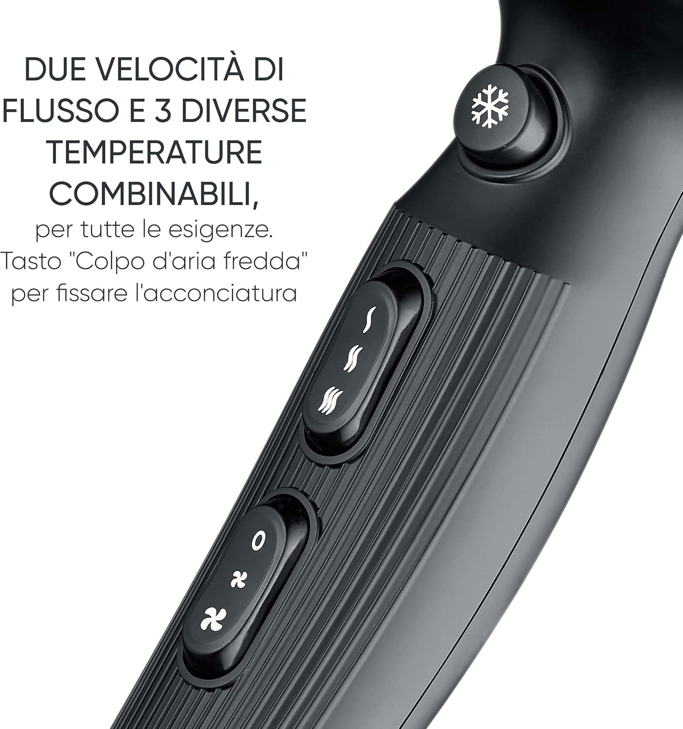 Detalle de SEVERIN HT 0167 Asciugacapelli con Motore AC, 2300 W, Ionico, 3 Impostazioni + Freddo, Diffusore e Concentratore