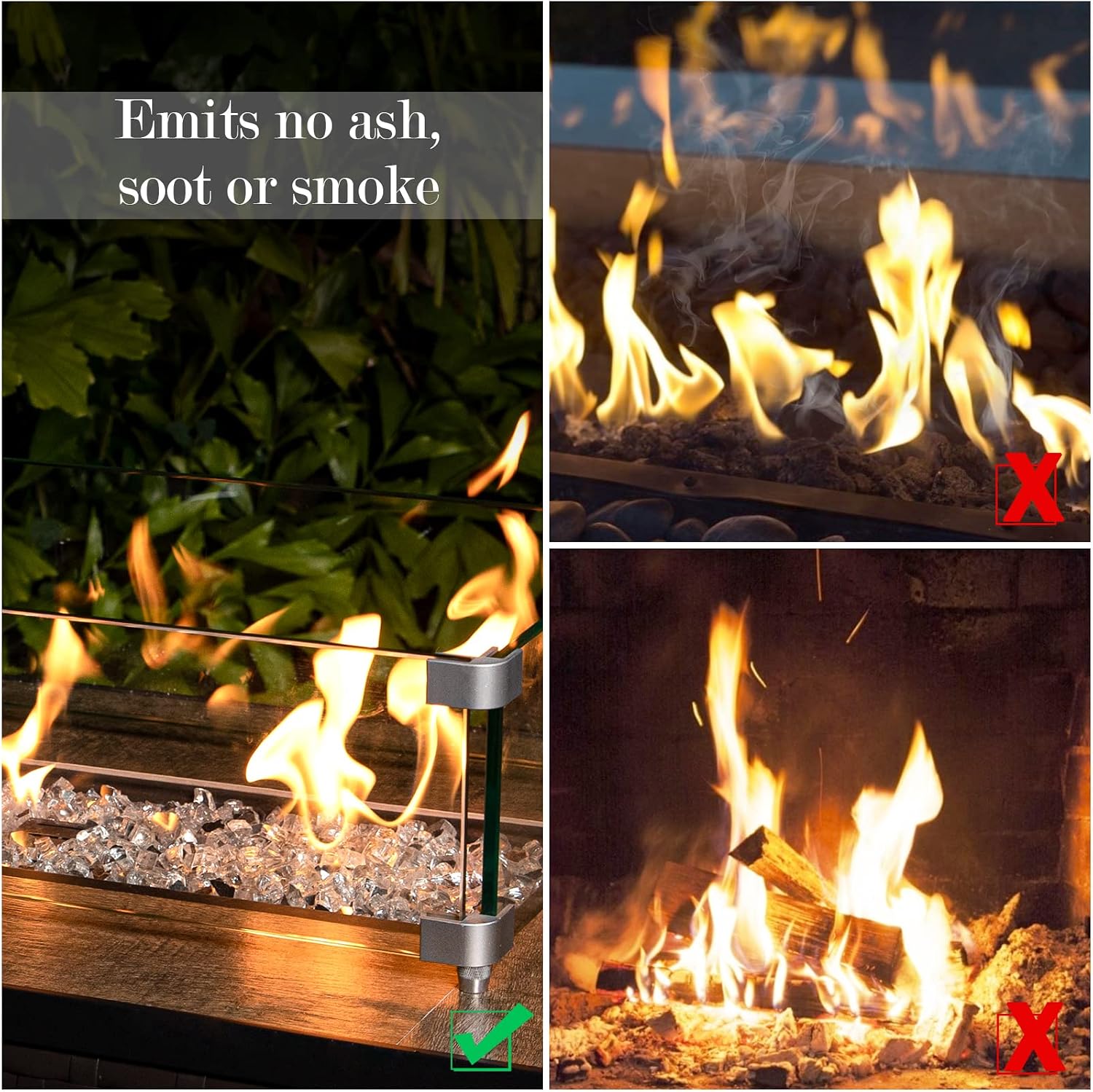 Detalle 2 de GASPRO Fire Glass, 20 lb Bahama Blend, 1/2-Inch Reflective Glass