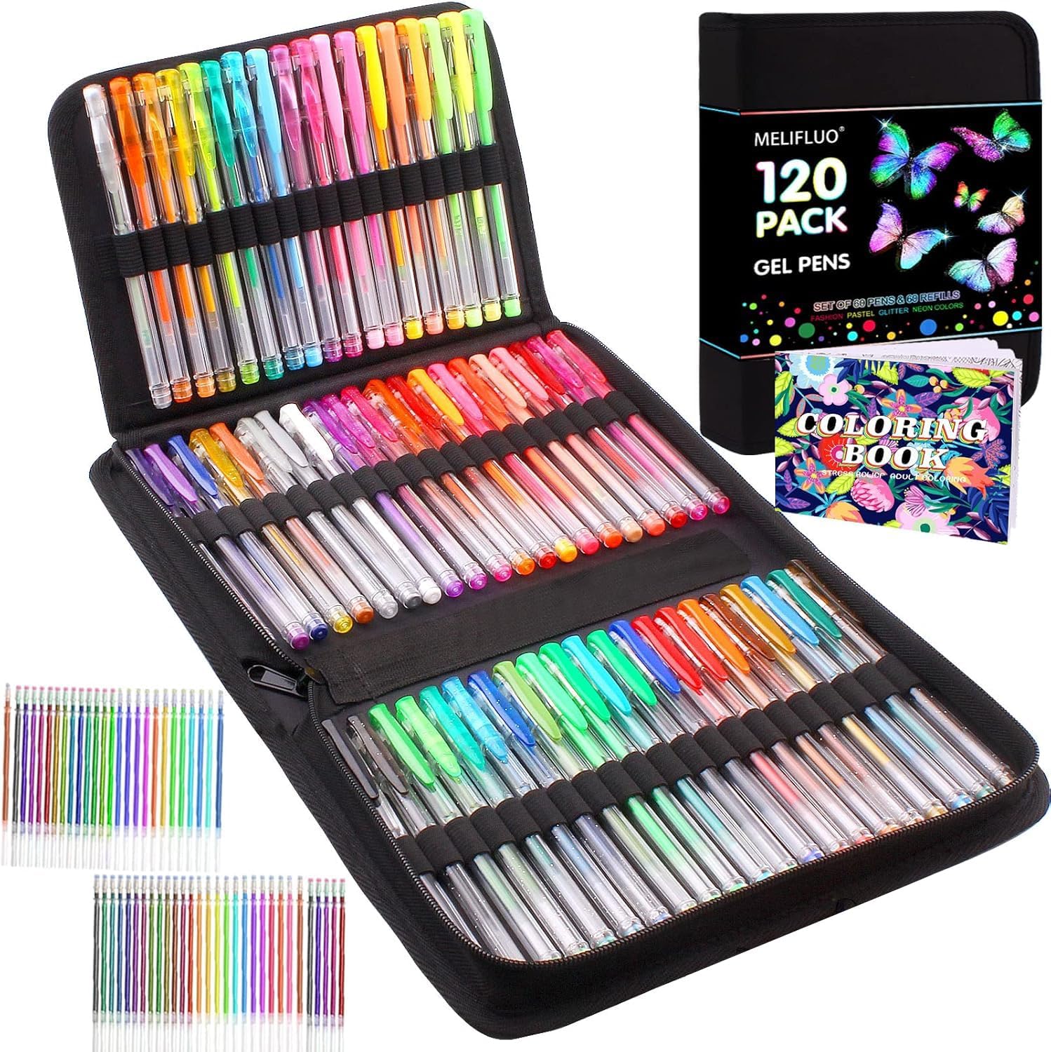 Detalle de Melifluo 120 Pack Glitter Gel Pens 120pcs