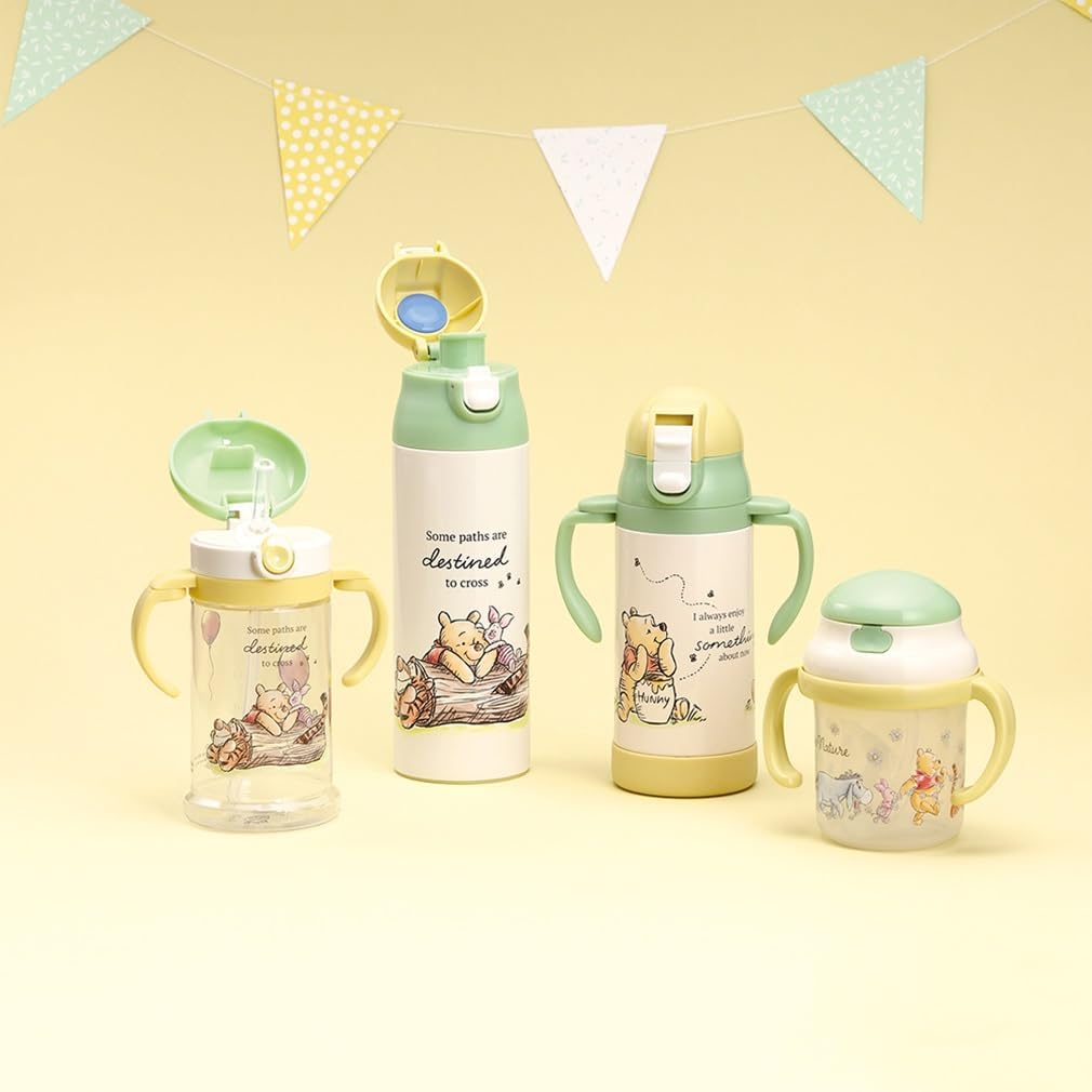 Detalle de スケーター KSHW2N-A ベビー用ストローマグ 370ml 折りたたみハンドル・肩掛け対応