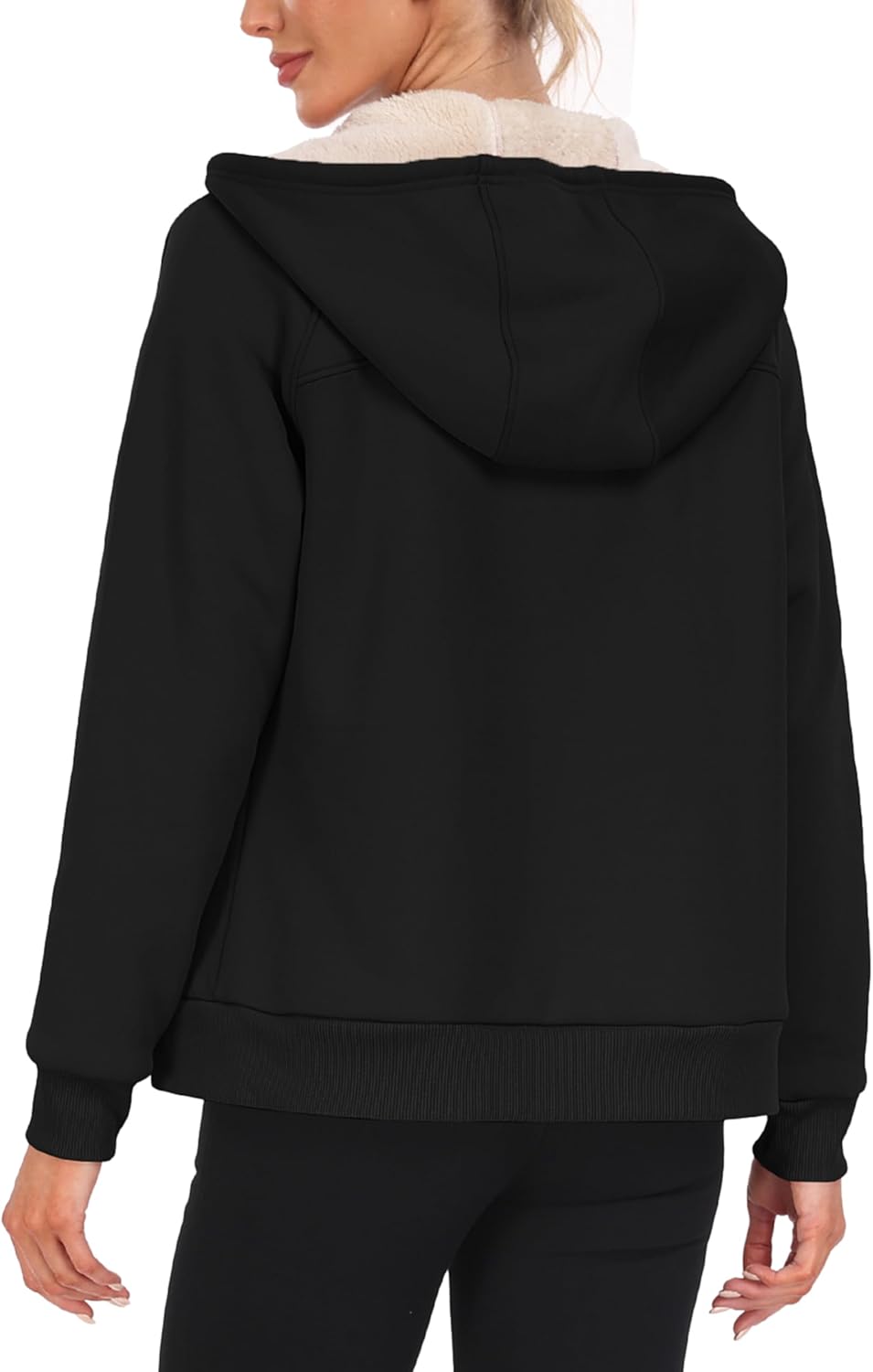 Detalle 2 de MoFiz Women's Fleece Hoodie with Zip, Warm & Cozy